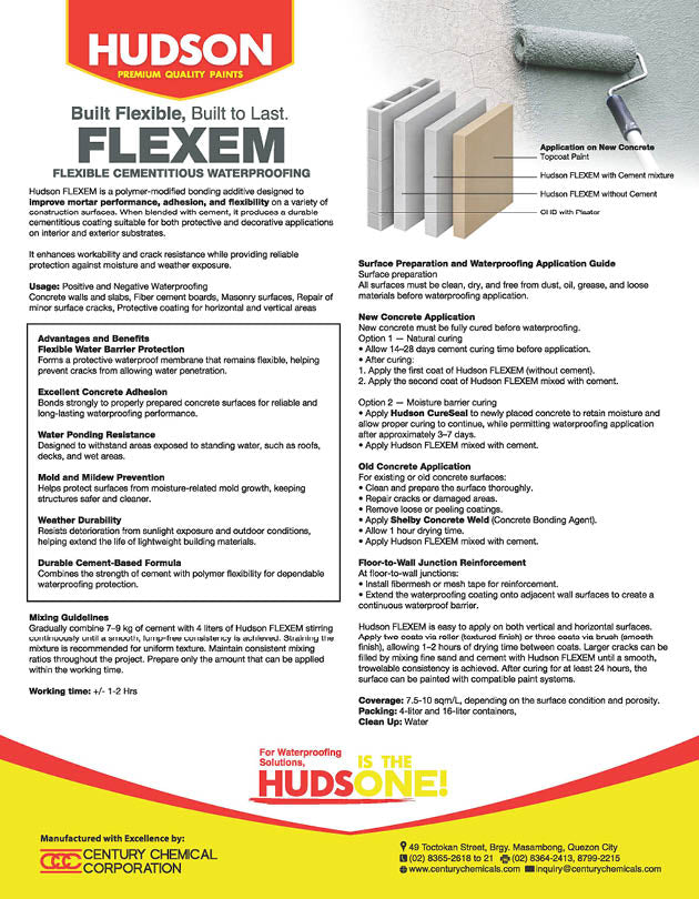 Hudson Flexem Cementitious Waterproofing